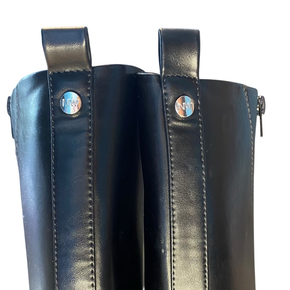 Nine West Leather Black Knee-High Women's Boots Size 8 - Picture 5 of 7